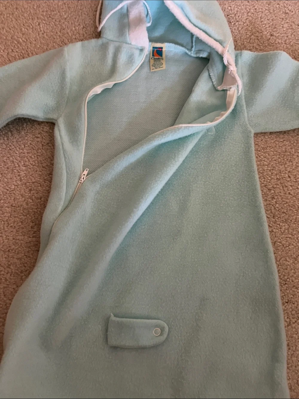 Vintage Carters Baby Fleece Bunting -EC